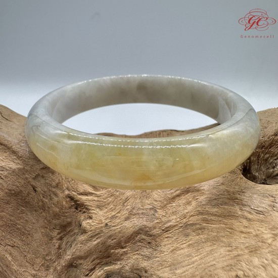 【肌容雪】天然緬甸A貨紫底黃翡翠平安鐲 編號99(鐲圍55.7mm#17.5號) 【肌容雪】天然緬甸A貨紫底黃翡翠平安鐲 編號99(鐲圍55.7mm#17.5號)