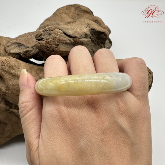 【肌容雪】天然緬甸A貨紫底黃翡翠平安鐲 編號99(鐲圍55.7mm#17.5號) 【肌容雪】天然緬甸A貨紫底黃翡翠平安鐲 編號99(鐲圍55.7mm#17.5號)