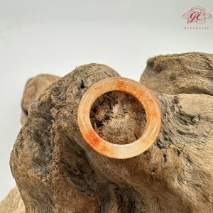 【肌容雪】天然緬甸A貨飄花紅翡翠戒圈 編號105(戒圍17.3mm#12號)