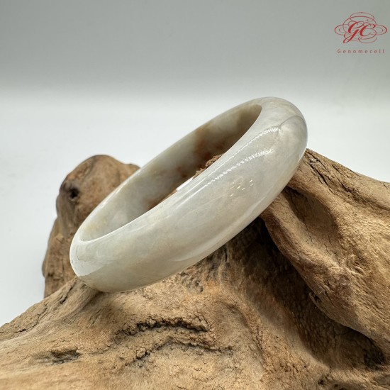 【肌容雪】天然緬甸A貨白底飄紅翡翠平安鐲 編號107(鐲圍57.2mm#18號) 【肌容雪】天然緬甸A貨白底飄紅翡翠平安鐲 編號107(鐲圍57.2mm#18號)