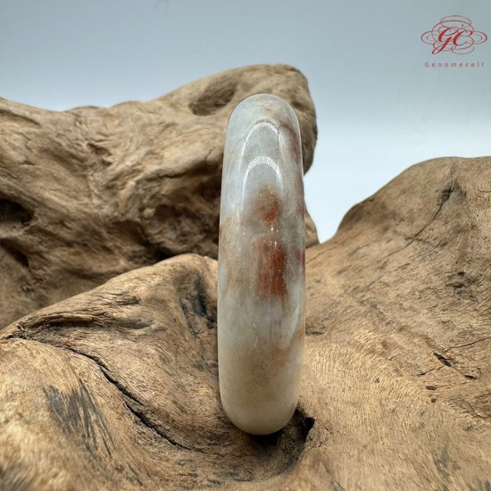 【肌容雪】天然緬甸A貨白底飄紅翡翠平安鐲 編號107(鐲圍57.2mm#18號) 【肌容雪】天然緬甸A貨白底飄紅翡翠平安鐲 編號107(鐲圍57.2mm#18號)