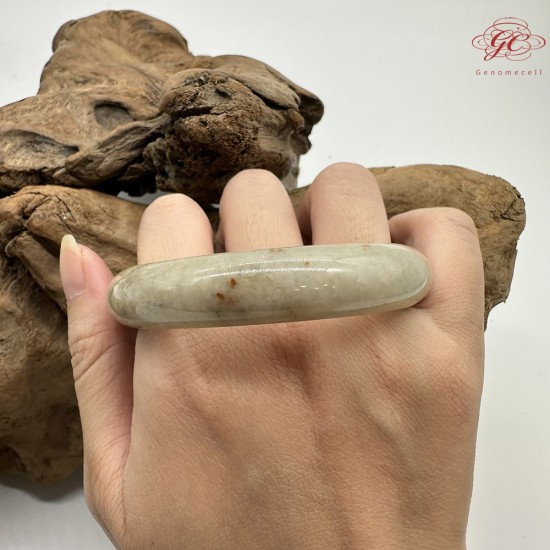 【肌容雪】天然緬甸A貨飄花翡翠平安鐲 編號108(鐲圍58.7mm#18.5號) 【肌容雪】天然緬甸A貨飄花翡翠平安鐲 編號108(鐲圍58.7mm#18.5號)