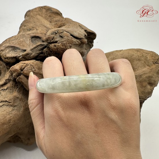 【肌容雪】天然緬甸A貨飄花翡翠平安鐲 編號109(鐲圍56.0mm#17.5號) 【肌容雪】天然緬甸A貨飄花翡翠平安鐲 編號109(鐲圍56.0mm#17.5號)