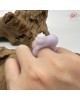【肌容雪】天然緬甸A貨紫色翡翠貓咪造型戒圈 編號112(戒圍17.3mm#12號) 【肌容雪】天然緬甸A貨紫色翡翠貓咪造型戒圈 編號112(戒圍17.3mm#12號)