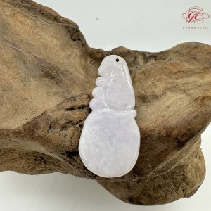 【肌容雪】天然緬甸A貨冰粉灑金翡翠葫蘆吊墜 編號118