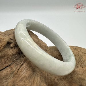 【肌容雪】天然緬甸A貨春彩飄花翡翠正圈手鐲 編號128(鐲圍54.8mm#17號)
