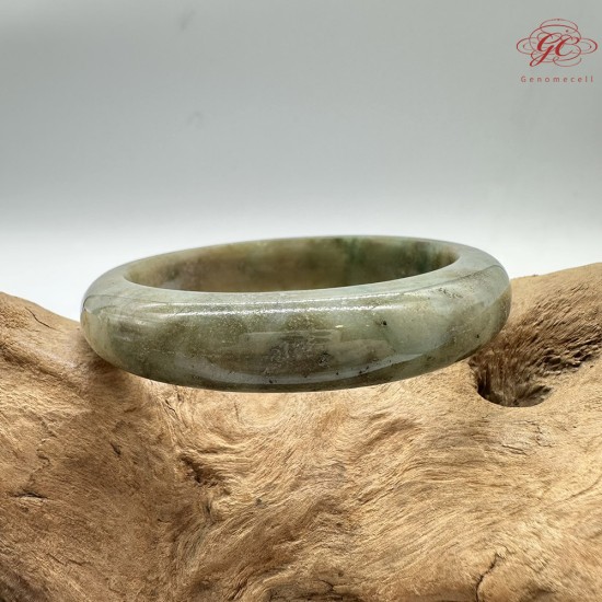 【肌容雪】天然緬甸A貨冰湖水綠撒金翡翠平安鐲 編號144(鐲圍57.5mm#18號) 【肌容雪】天然緬甸A貨冰湖水綠撒金翡翠平安鐲 編號144(鐲圍57.5mm#18號)