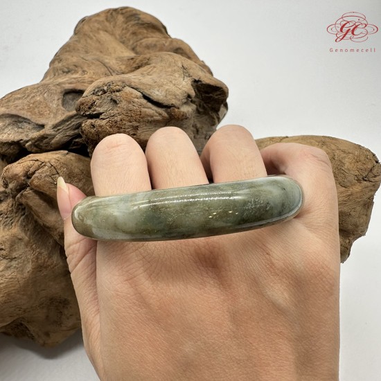 【肌容雪】天然緬甸A貨冰湖水綠撒金翡翠平安鐲 編號144(鐲圍57.5mm#18號) 【肌容雪】天然緬甸A貨冰湖水綠撒金翡翠平安鐲 編號144(鐲圍57.5mm#18號)