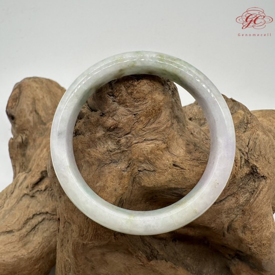 【肌容雪】天然緬甸A貨春彩多色翡翠平安鐲 編號153(鐲圍54.7mm#17號)