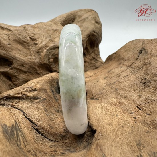 【肌容雪】天然緬甸A貨春彩多色翡翠平安鐲 編號153(鐲圍54.7mm#17號)