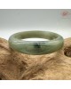 【肌容雪】天然緬甸A貨湖冰綠飄花翡翠平安鐲 編號157(鐲圍55mm#17.5號)