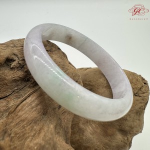 【肌容雪】天然緬甸A貨冰春彩撒金翡翠平安鐲 編號158(鐲圍56.8mm#18號)