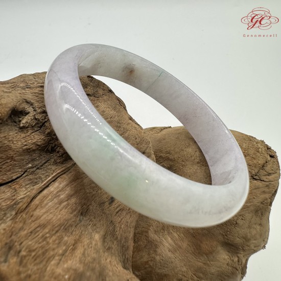 【肌容雪】天然緬甸A貨冰春彩撒金翡翠平安鐲 編號158(鐲圍56.8mm#18號)