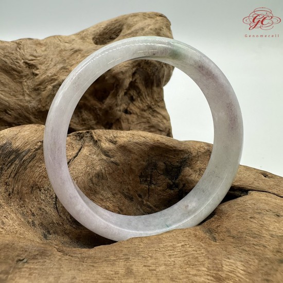 【肌容雪】天然緬甸A貨冰春彩撒金翡翠平安鐲 編號158(鐲圍56.8mm#18號)