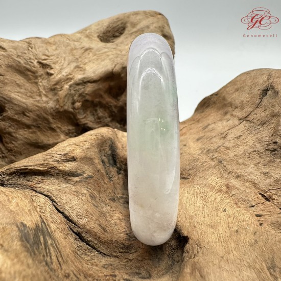 【肌容雪】天然緬甸A貨冰春彩撒金翡翠平安鐲 編號158(鐲圍56.8mm#18號)