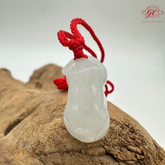 【肌容雪】天然緬甸A貨白月光老虎造型翡翠吊飾 編號159