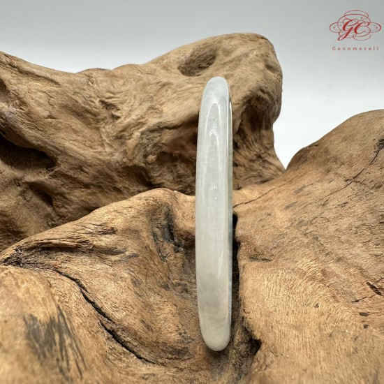 【肌容雪】天然緬甸A貨冰飄花翡翠美人條手鐲 編號160(鐲圍56.6mm#18.5號)