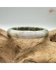 【肌容雪】天然緬甸A貨綠飄花翡翠平安鐲 編號161(鐲圍55mm#17.5號)