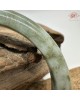 【肌容雪】天然緬甸A貨綠飄花翡翠平安鐲 編號161(鐲圍55mm#17.5號)