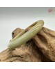 【肌容雪】天然緬甸A貨黃翡飄花翡翠圓條手鐲 編號162(鐲圍56.3mm#17.5號)