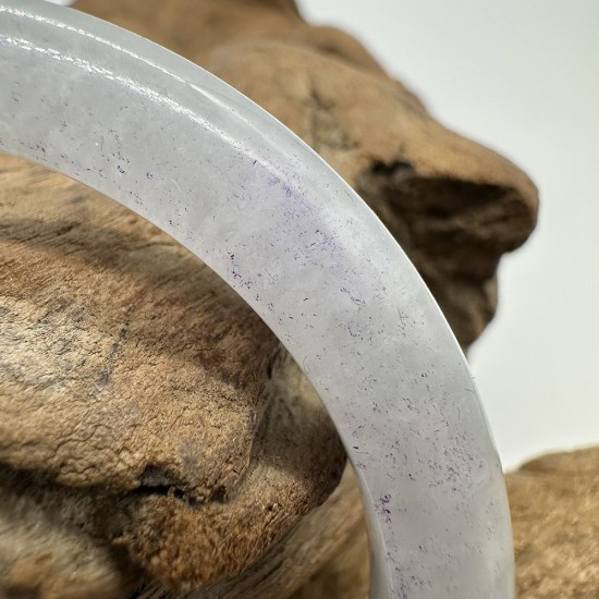 【肌容雪】天然緬甸A貨春彩翡翠美人條手鐲 編號164(鐲圍54.5mm#17號)