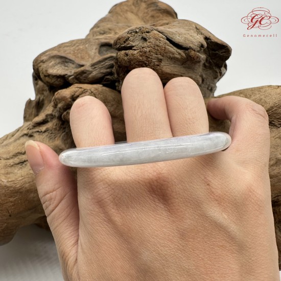 【肌容雪】天然緬甸A貨春彩翡翠美人條手鐲 編號164(鐲圍54.5mm#17號)