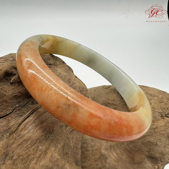 【肌容雪】天然緬甸A貨紅翡翠烏雞平安鐲 編號168(鐲圍59.3mm#18.5號)