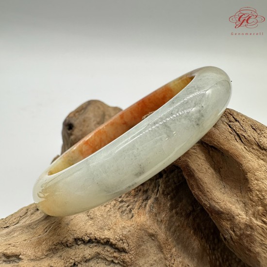 【肌容雪】天然緬甸A貨紅翡翠烏雞平安鐲 編號168(鐲圍59.3mm#18.5號)