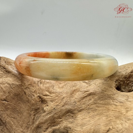 【肌容雪】天然緬甸A貨紅翡翠烏雞平安鐲 編號168(鐲圍59.3mm#18.5號)