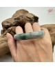 【肌容雪】天然緬甸A貨陽綠烏雞翡翠平安鐲 編號171(鐲圍56.4mm#17.5號)