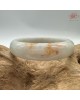 【肌容雪】天然緬甸A貨桂花糕翡翠平安鐲 編號176(鐲圍54.4mm#17號)