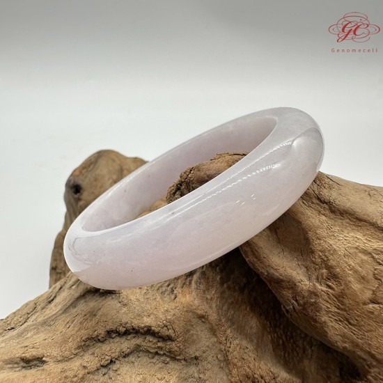 【肌容雪】天然緬甸A貨粉底灑烏雞翡翠平安鐲 編號180(鐲圍57.4mm#18號)