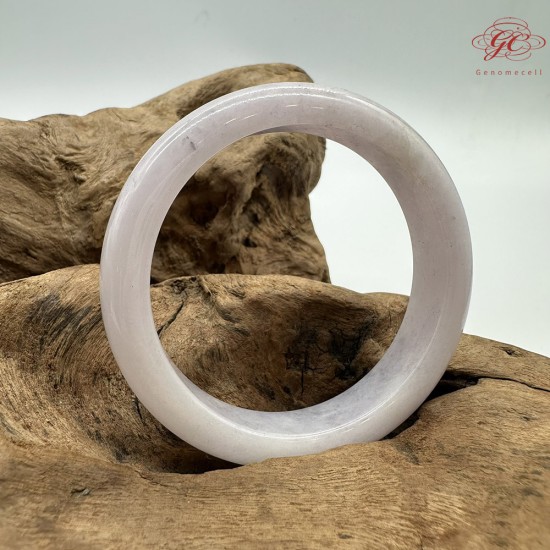 【肌容雪】天然緬甸A貨粉底灑烏雞翡翠平安鐲 編號180(鐲圍57.4mm#18號)