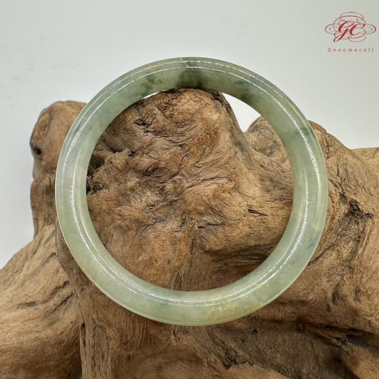 【肌容雪】天然緬甸A貨冰種飄花多色翡翠美人條手鐲 編號181(鐲圍55.4mm#17號)