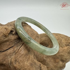 【肌容雪】天然緬甸A貨冰種飄花多色翡翠美人條手鐲 編號181(鐲圍55.4mm#17號)