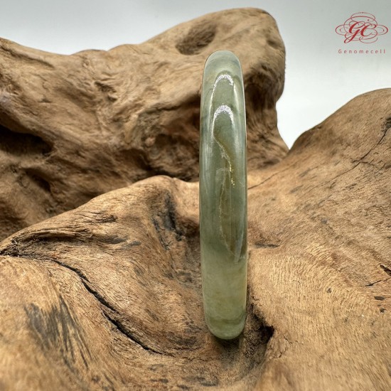 【肌容雪】天然緬甸A貨冰種飄花多色翡翠美人條手鐲 編號181(鐲圍55.4mm#17號)