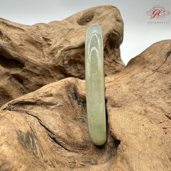 【肌容雪】天然緬甸A貨冰種飄花多色翡翠美人條手鐲 編號181(鐲圍55.4mm#17號)