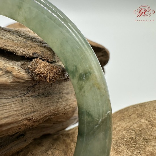 【肌容雪】天然緬甸A貨冰種飄花多色翡翠美人條手鐲 編號181(鐲圍55.4mm#17號)