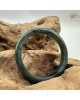 【肌容雪】天然緬甸A貨湖水綠翡翠平安鐲 編號183(鐲圍56.6mm#18號)