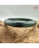【肌容雪】天然緬甸A貨湖水綠翡翠平安鐲 編號183(鐲圍56.6mm#18號)