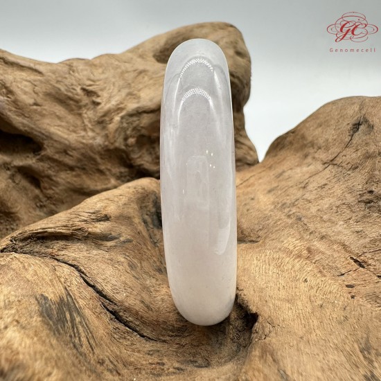 【肌容雪】天然緬甸A貨粉底撒金翡翠平安鐲 編號184(鐲圍56.8mm#18號)