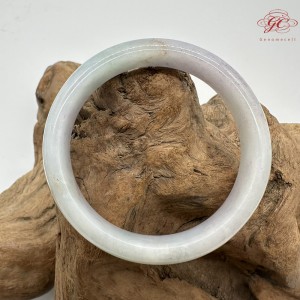 【肌容雪】天然緬甸A貨粉春翡翠平安鐲 編號186(鐲圍58.9mm#18.5號)