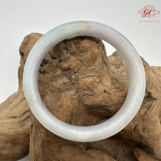 【肌容雪】天然緬甸A貨粉春翡翠平安鐲 編號186(鐲圍58.9mm#18.5號)