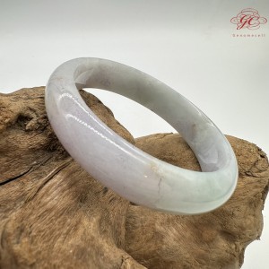 【肌容雪】天然緬甸A貨粉春翡翠平安鐲 編號186(鐲圍58.9mm#18.5號)