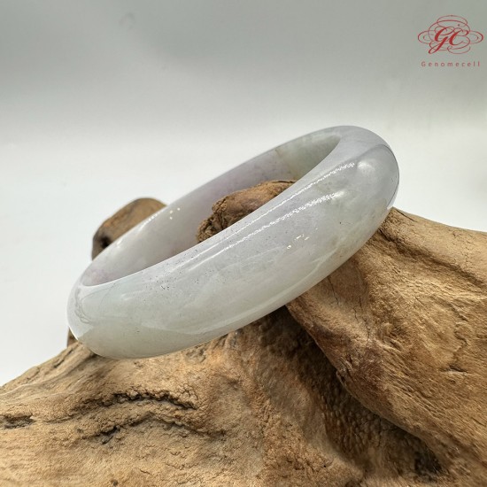 【肌容雪】天然緬甸A貨粉春翡翠平安鐲 編號186(鐲圍58.9mm#18.5號)