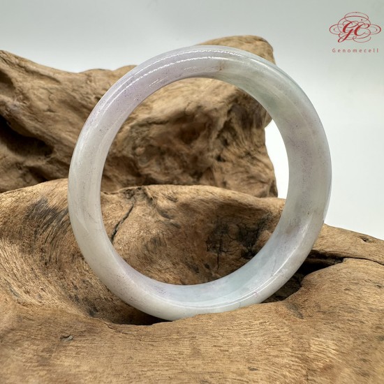 【肌容雪】天然緬甸A貨粉春翡翠平安鐲 編號186(鐲圍58.9mm#18.5號)