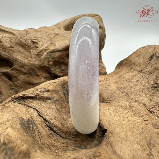 【肌容雪】天然緬甸A貨粉春翡翠平安鐲 編號186(鐲圍58.9mm#18.5號)