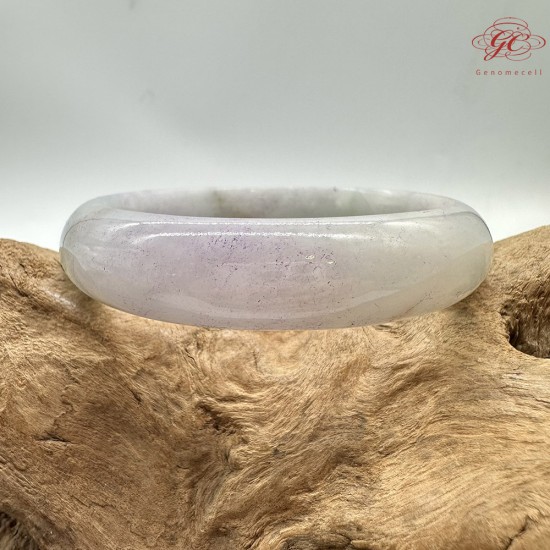 【肌容雪】天然緬甸A貨粉春翡翠平安鐲 編號186(鐲圍58.9mm#18.5號)