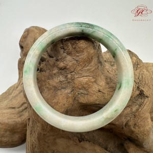 【肌容雪】天然緬甸A貨福祿壽喜翡翠平安鐲 編號187(鐲圍54.5mm#17號)