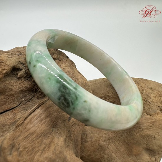 【肌容雪】天然緬甸A貨福祿壽喜翡翠平安鐲 編號187(鐲圍54.5mm#17號)